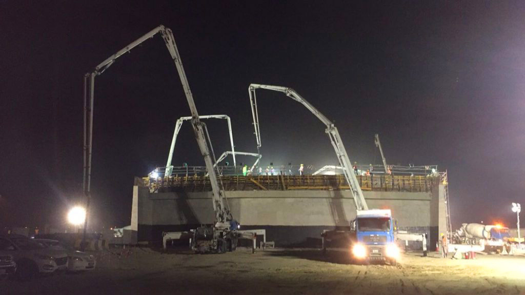 Concreting in the New 40Km Road Between Mina Abdullah City and Wafra