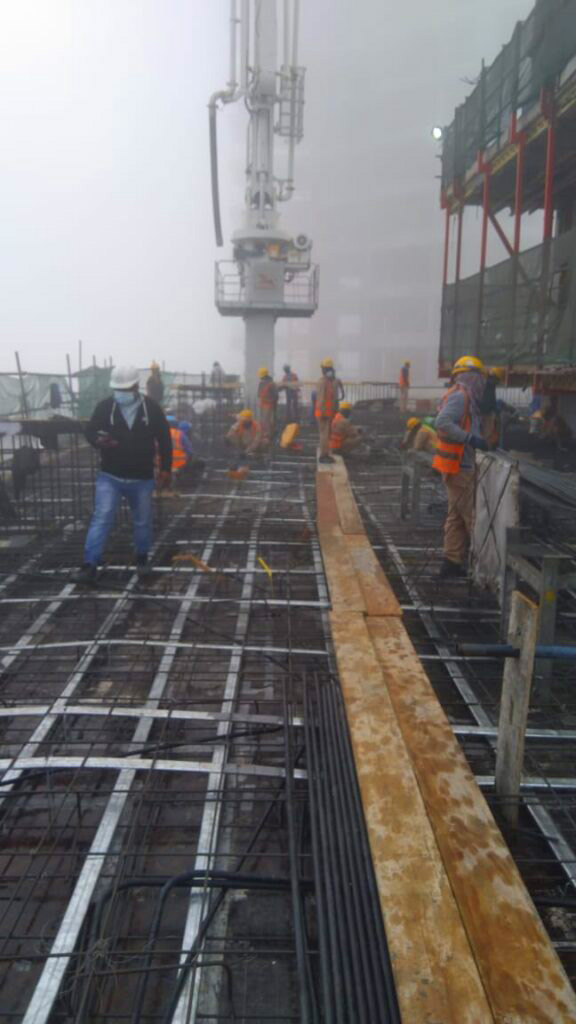 Application of LMK PT system in concrete slabs in Dubai, UAE