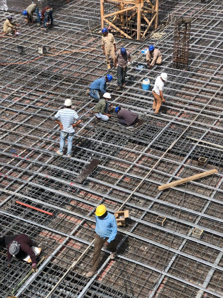 Ground floor slab PT installation in Al Asfour Towers project in Kuwait